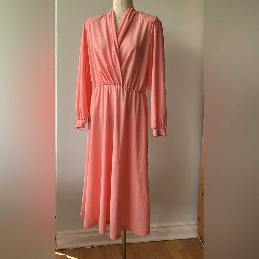 Vintage cotton candy long sleeve sheer dress